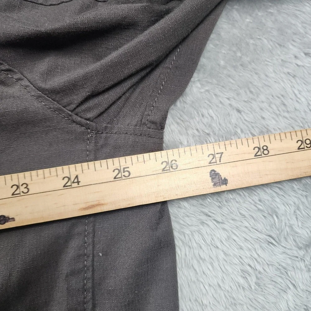 PrAna Jacket Mens XL Gray Hooded Windbreaker Softshell‎ Full Zip Pockets Outdoor